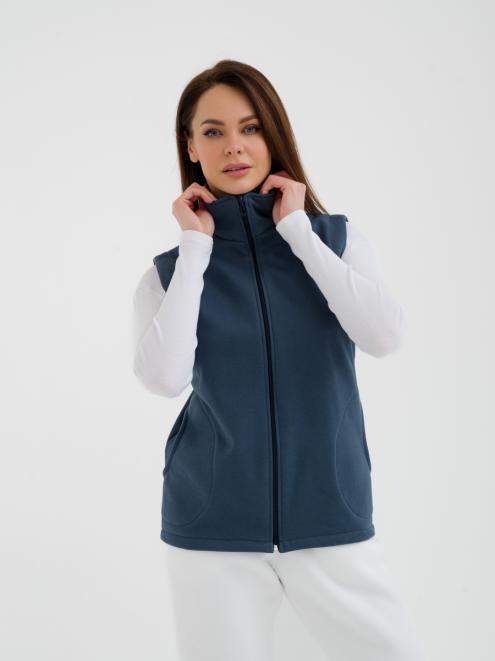 Жилет женский из футера " Барашек" антрацит Жилет женский из футера " Барашек" антрацит