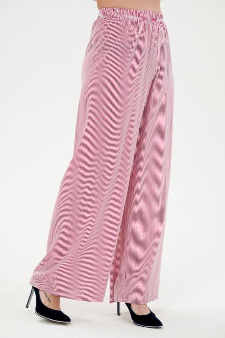 Брюки палаццо из штапеля Диана красная полоса