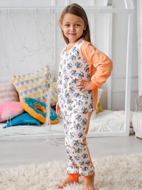 Костюм подростковый из джемпера и брюк из футера Меган оранжевый