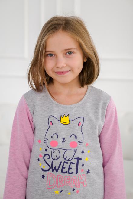 Пижама подростки из футера Кисонька розовая березка Пижама подростки из футера Кисонька розовая березка