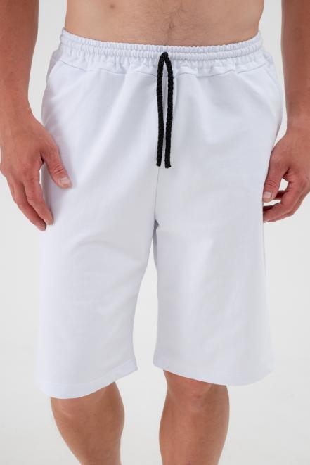 Шорты мужские из футера Шерлок белый макси