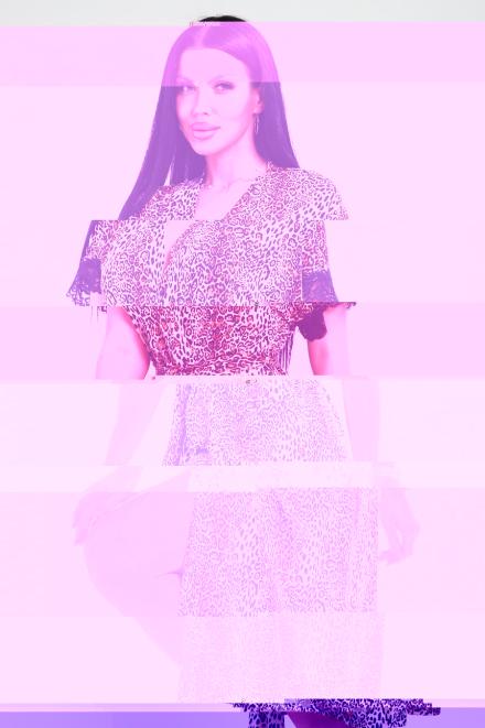 Халат женский из масла Венера гепард