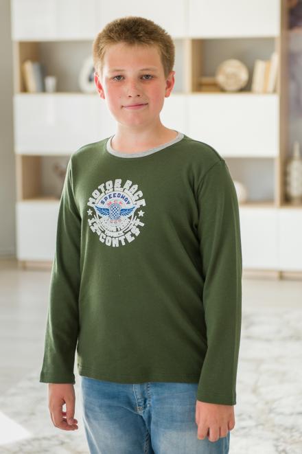 Толстовка детская из интерлока Джимми зеленый