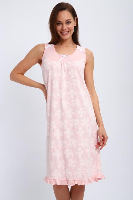 Ночная сорочка из кулирки Василиса персиковый Ночная сорочка из кулирки Василиса персиковый
