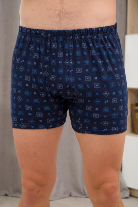 Трусы-боксеры мужские из кулирки темно-синие