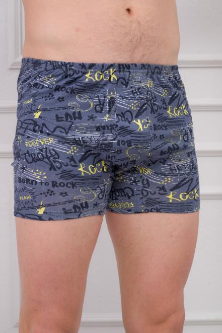 Трусы-боксеры мужские из кулирки Рок