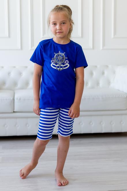 Костюм детский из футболки и бридж из кулирки Якорек