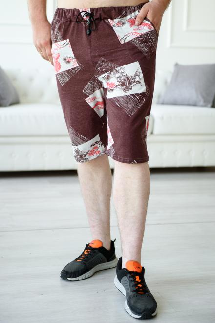 Бриджи мужские из кулирки Сёрфер шоколадный