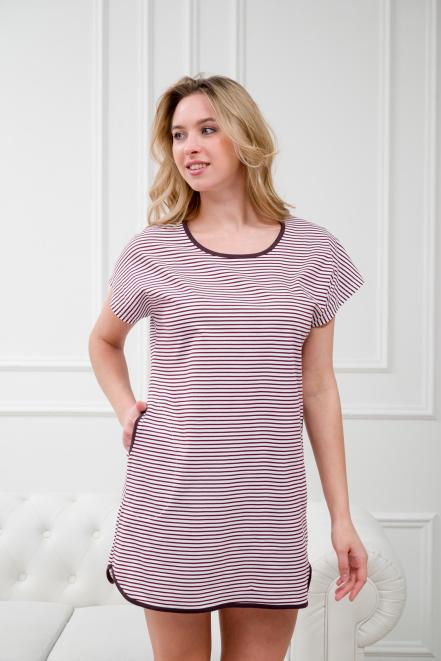 Туника женская Социал бордо полоса Туника женская Социал бордо полоса