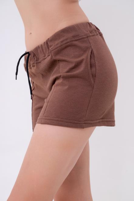 Шорты женские из кулирки  Молодежные коричневый Шорты женские из кулирки  Молодежные коричневый