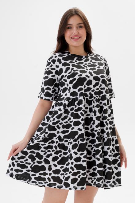 Платье женское из кулирки Бохо корова макси Платье женское из кулирки Бохо корова макси