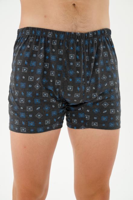 Трусы-боксеры мужские из кулирки антрацит макси