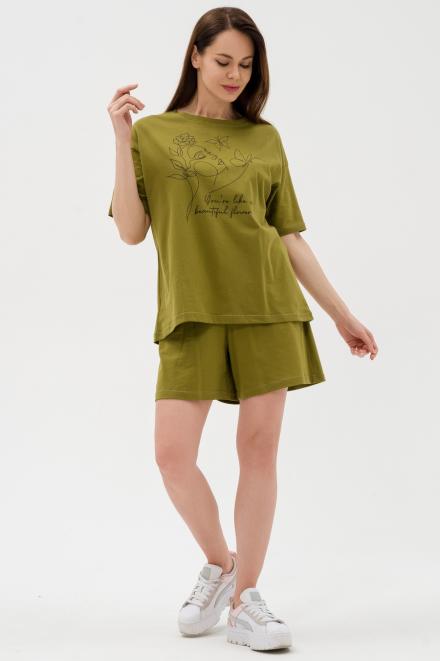Пижама женская из кулирки Дива хаки Пижама женская из кулирки Дива хаки