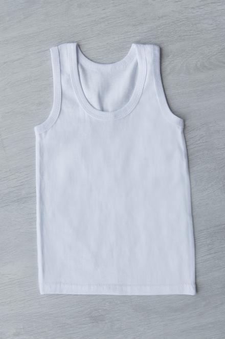 Майка детская из кулирки классическая белый