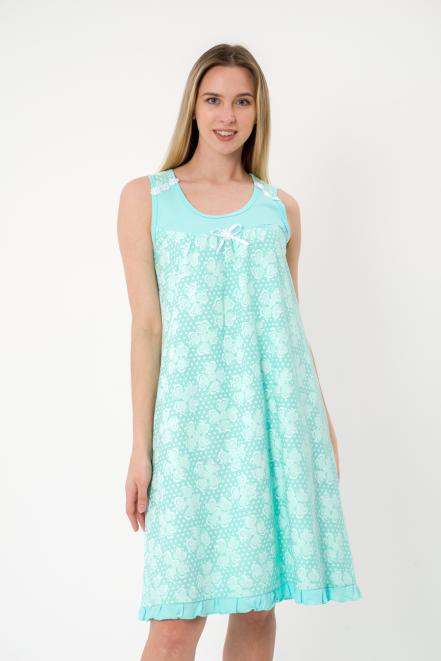 Ночная сорочка из кулирки Василиса зеленый Ночная сорочка из кулирки Василиса зеленый