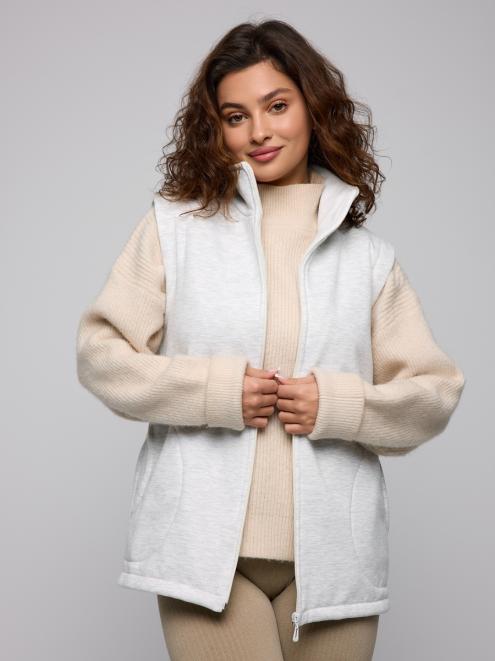 Жилет женский из футера " Барашек" темно-серый меланж Жилет женский из футера " Барашек" темно-серый меланж