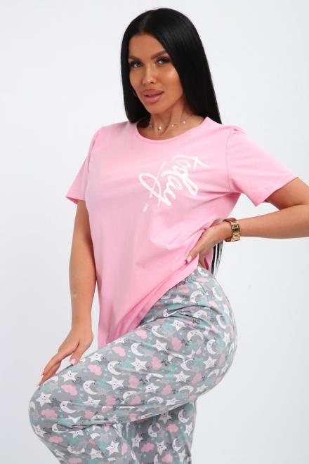 Пижама женская кор. рукав бриджи Today луна