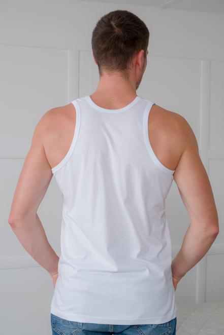 Майка мужская из кулирки белый макс Майка мужская из кулирки белый макс