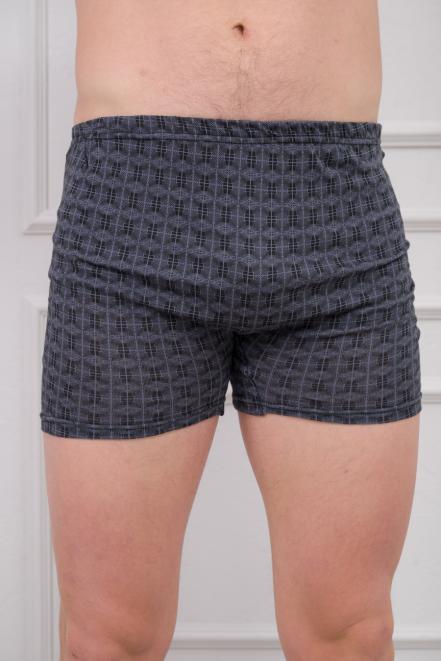 Трусы-боксеры мужские из кулирки Абстракция серая