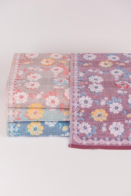 Полотенце муслиновое Цветочное поле ментол