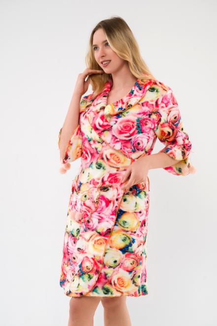 Халат женский из ультрасофта Светлана цветы Халат женский из ультрасофта Светлана цветы