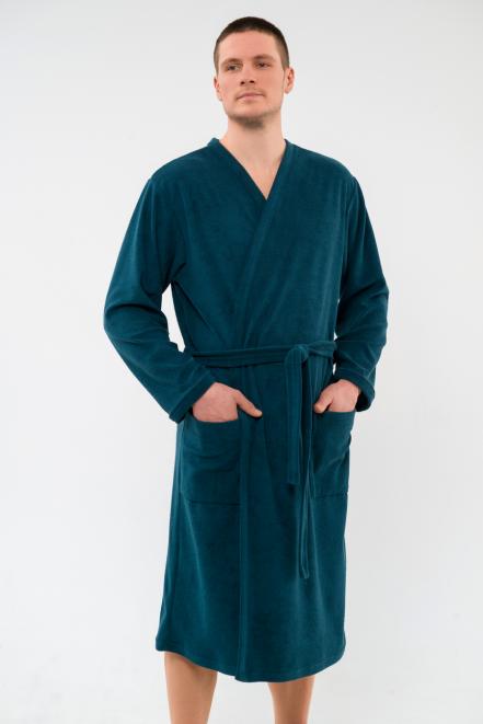 Халат мужской из махры Ренат изумруд макси Халат мужской из махры Ренат изумруд макси
