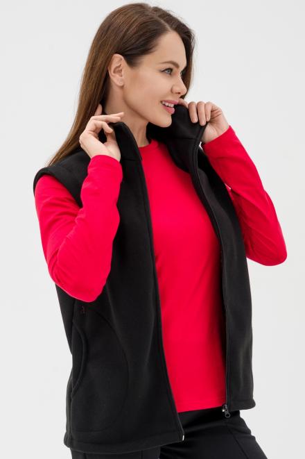 Жилет женский из футера черный макс