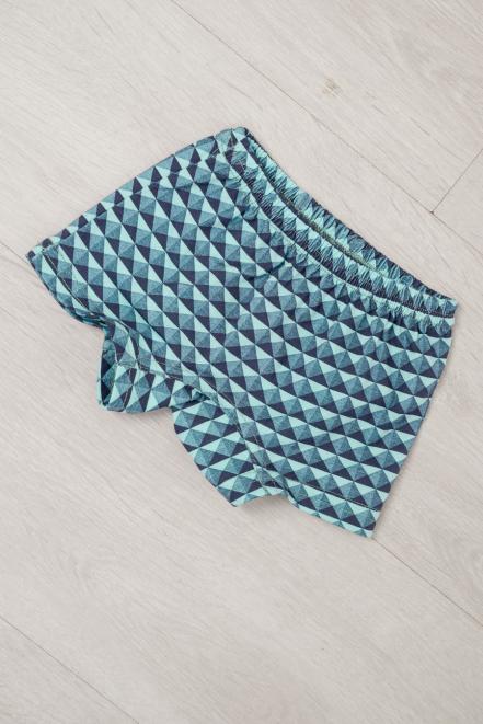 Трусы детские Боксеры ментоловый ромб