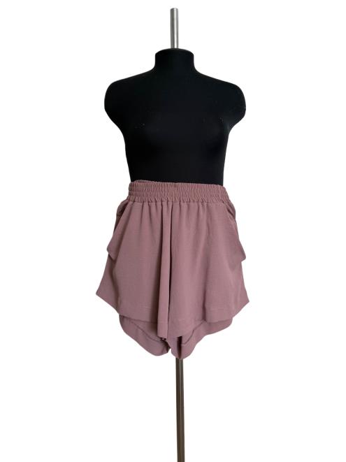 Шорты женские из жатки какао Шорты женские из жатки какао