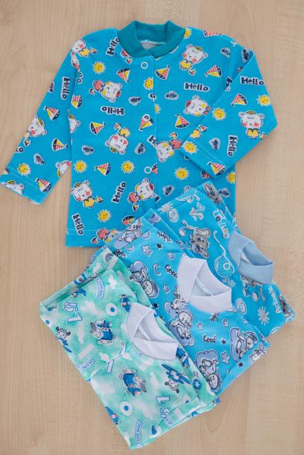 Кофточка с длинным рукавом из интерлока для мальчика в ассортименте