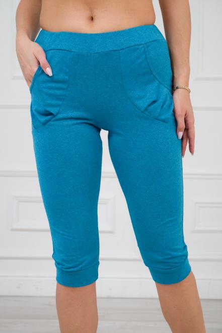 Бермуды женские из кулирки темно-голубой