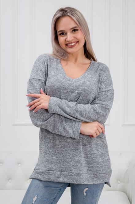 Джемпер женский из ангоры кашемир меланж Афина серый Джемпер женский из ангоры кашемир меланж Афина серый