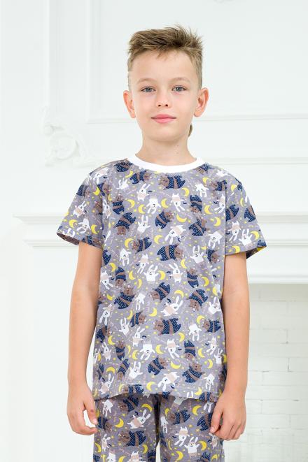 Пижама детская из футболки и брюк из кулирки Мишки