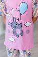 Пижама детская из футболки и бридж из кулирки Нега розовый, бежевый
