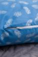 Подушка Пёрышко на синем, наполнитель Искусственный лебяжий пух, чехол - Тик, 70х70см