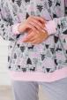 Пижама женская из джемпера и брюк из кулирки Олененок нежно-розовый