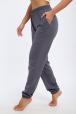 Брюки женские из кулирки на резинке графит