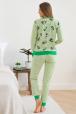 Пижама женская из джемпера и брюк из кулирки Локки зеленый