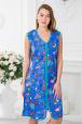 Халат женский из бязи Муза синий