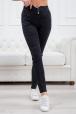 Брюки женские из джинсы с высокой посадкой черный