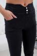 Брюки женские из джинсы с высокой посадкой черный