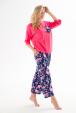 Пижама из джемпера и брюк из кулирки Жасмин розовая роза макси