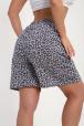 Шорты женские из кулирки Цветник серый леопард