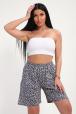Шорты женские из кулирки Цветник серый леопард