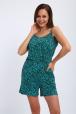 Комбинезон женский "Леопард" изумруд