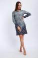 Ночная сорочка из интерлока длинный рукав купон Соня серо-голубой