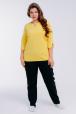 Кофта женская из коттон фита Анфиса жёлтый