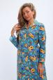 Халат женский из фланели Маша цветы