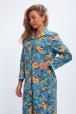 Халат женский из фланели Маша цветы