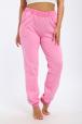 Брюки женские на манжете из футера 2-н начес розовый